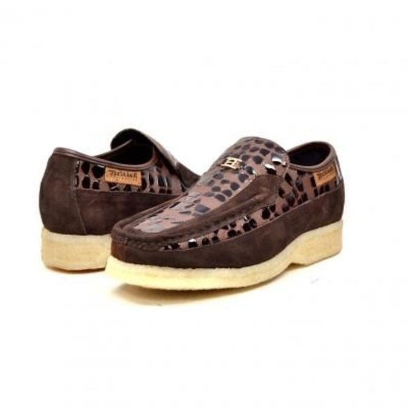 British Walkers Stone Brown Pattern and Suede
